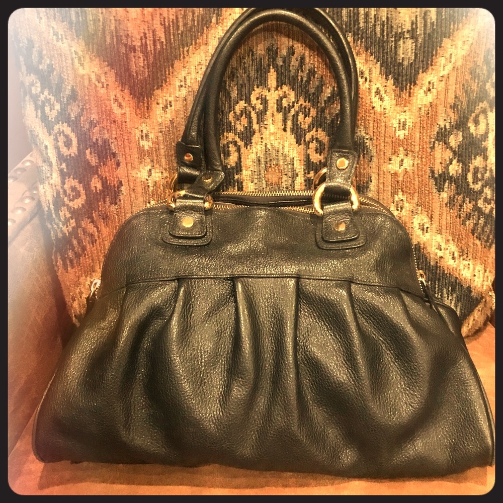 Black genuine leather Ann Taylor Loft purse